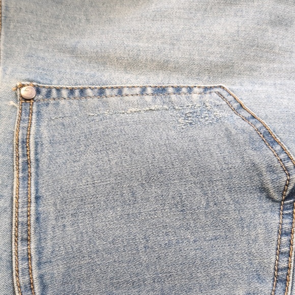 NEW Ashley Stewart Girlfriend Jeans Stretchy Distressed High rise Roomy Size 32S - Picture 13 of 13